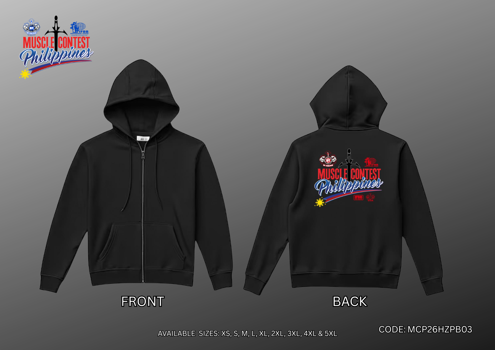 JACKET HOODIE ZIPPER (BLACK)